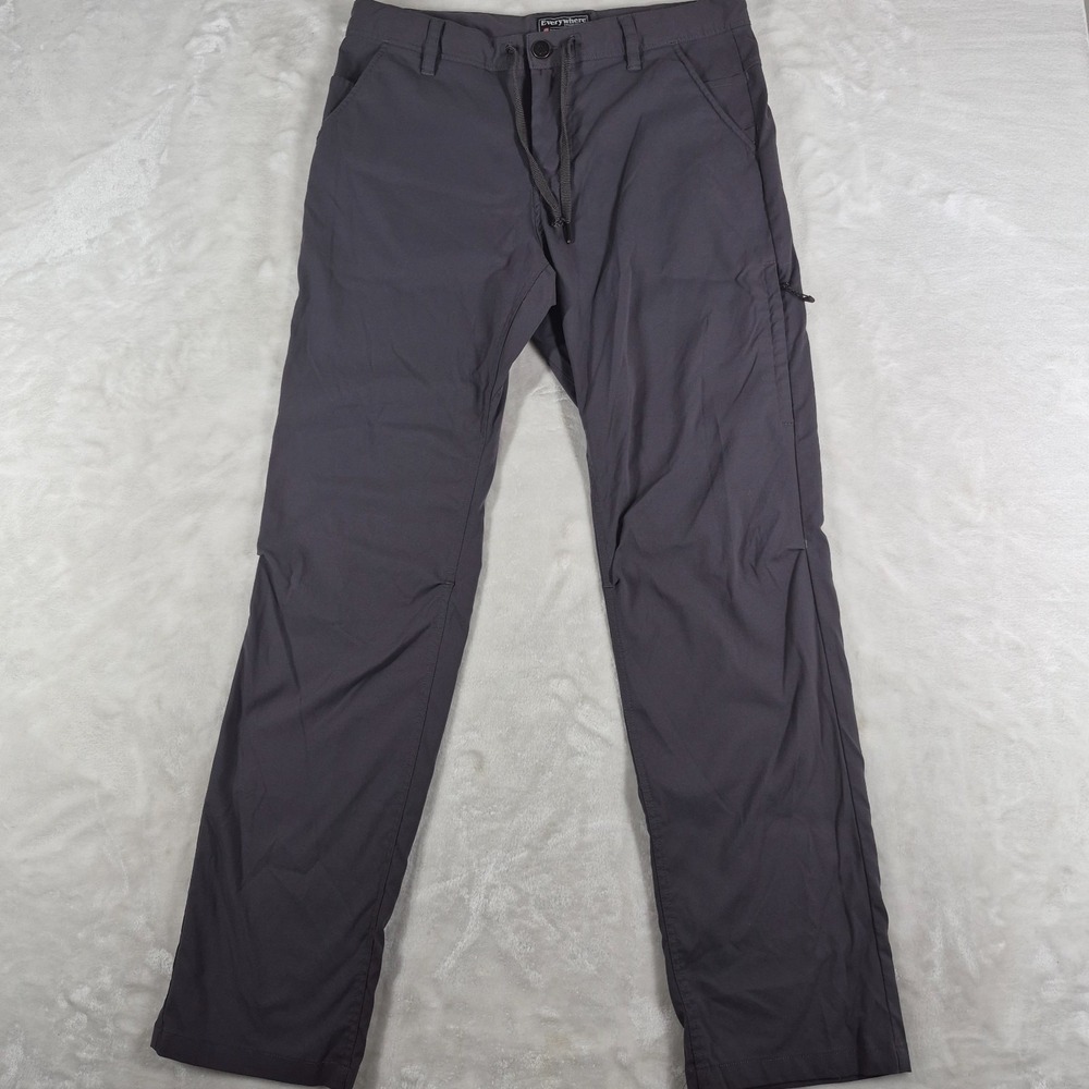 686 Everywhere Pants Men's 32x32 Dark Gray Relaxed Fit Chino Stretch Travel Hike